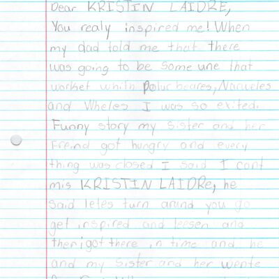 A letter from Dakota, age 8